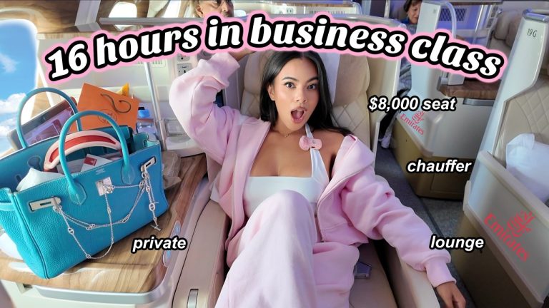 DUBAI TRAVEL VLOG | I spent $8,000 on EMIRATES BUSINESS CLASS?! hotel, travel & more! 🇦🇪🐪